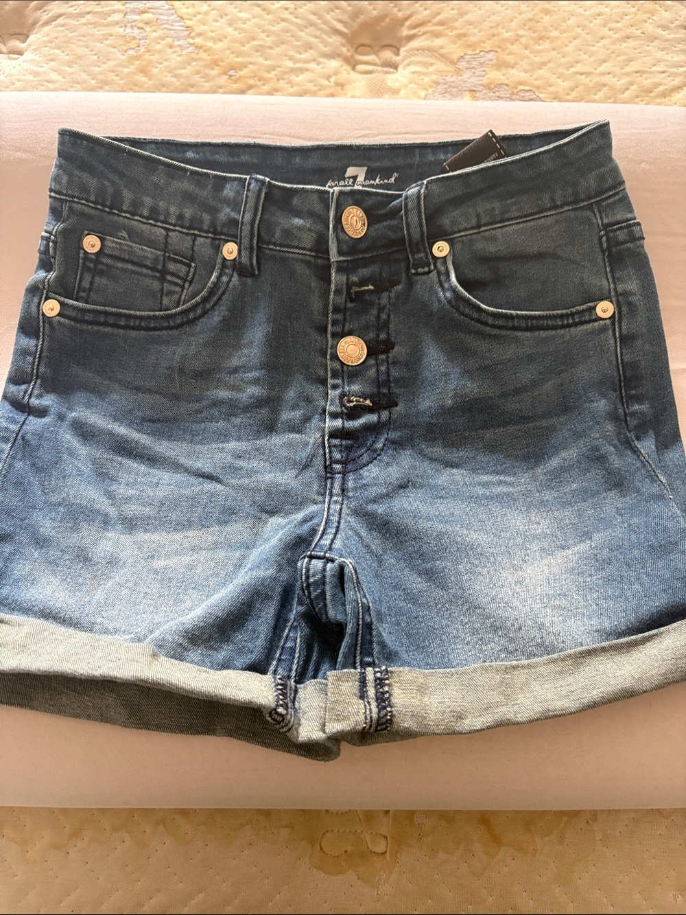 7 for All Mankind Girls denim Shorts -Medium Blue